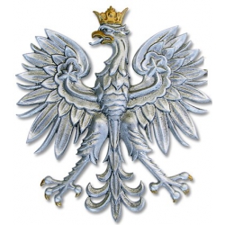 Orzeł - Godło  odlew orła srebrny - max 40 cm x 45 cm